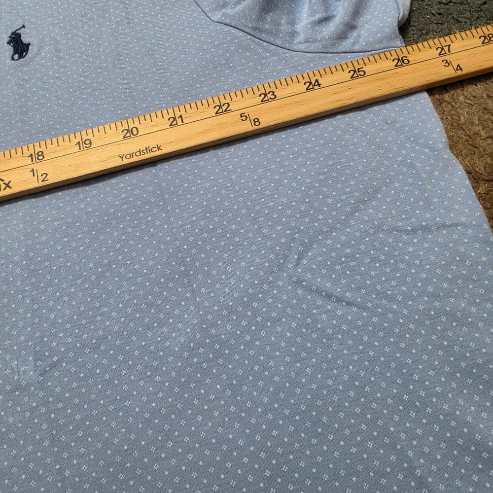 Polo Ralph Lauren Polo Shirt XXL Blue Micro Dot Classic Fit - Picture 8 of 9
